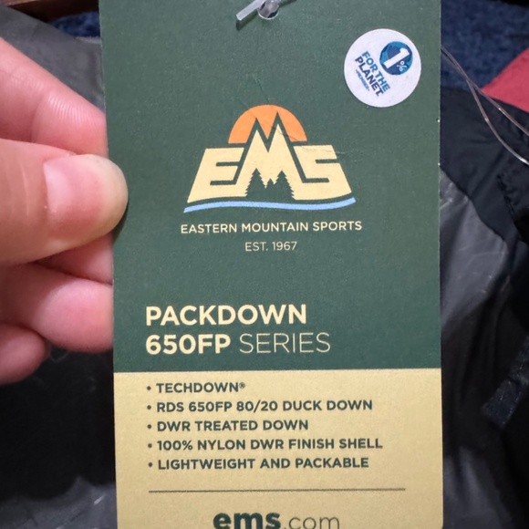 EMS Women's PUFFER PackDown 650 Jacket - Small NWT (Black/Gray) - Picture 5 of 7